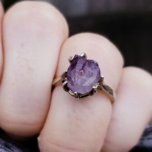 Raw Amethyst Ring